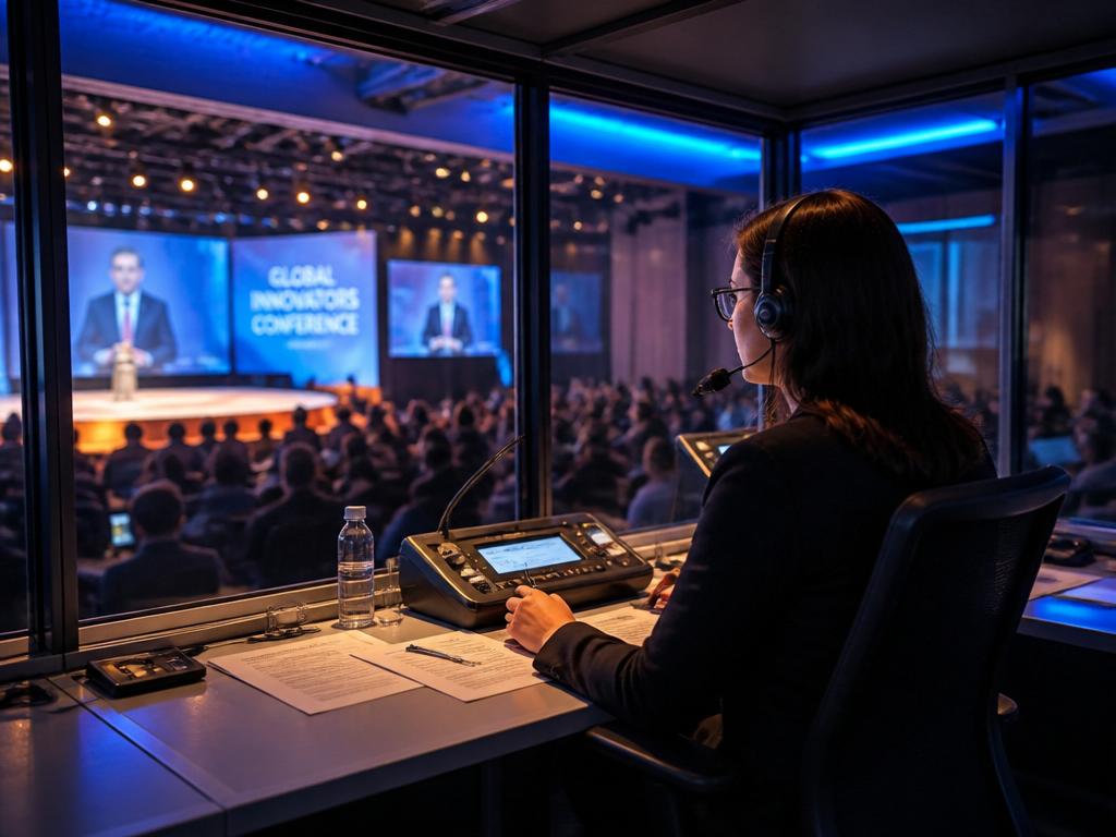 Interpreter at a global conference