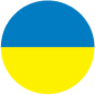 Circle icon with the Ukrainian flag, representing Bylyngo's Ukrainian interpreting services available across the country.