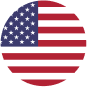 Icon of the United States flag representing Bylyngo's American English interpreting and translation services.