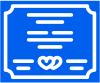Icon of a document with lines of text and a heart, symbolizing Bylyngo's dedication to accurate and heartfelt document translation services.