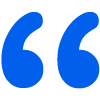Blue opening quotation marks symbolizing the start of impactful conversations, representing Bylyngo's dedication to facilitating global communication through expert translating and interpreting services.