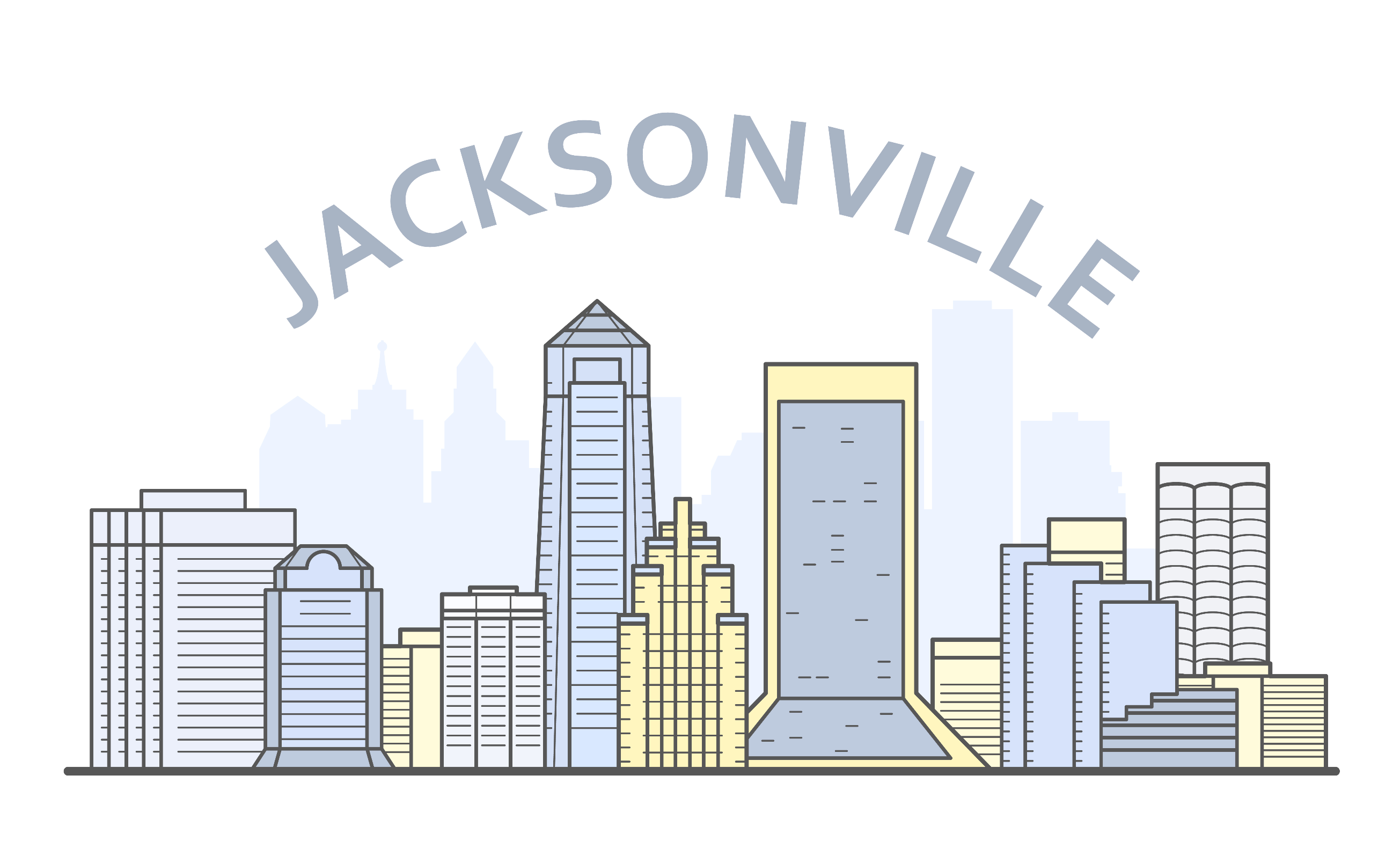 Jacksonville, Florida skyline overlooking the St. Johns River.