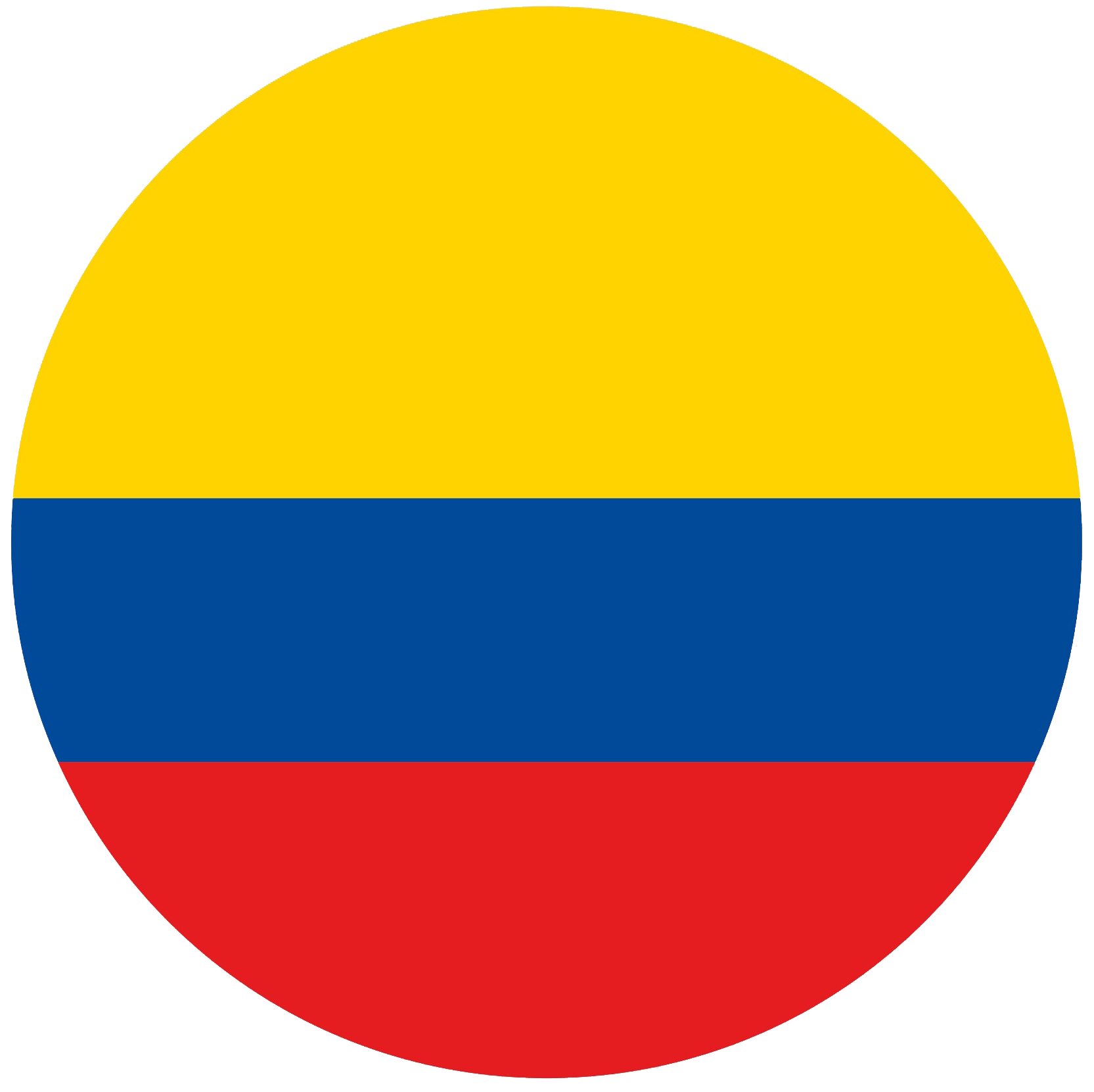 Image of the Colombian flag, a tricolor representation in yellow, blue, and red, symbolizing the diverse language and cultural heritage of Colombia.